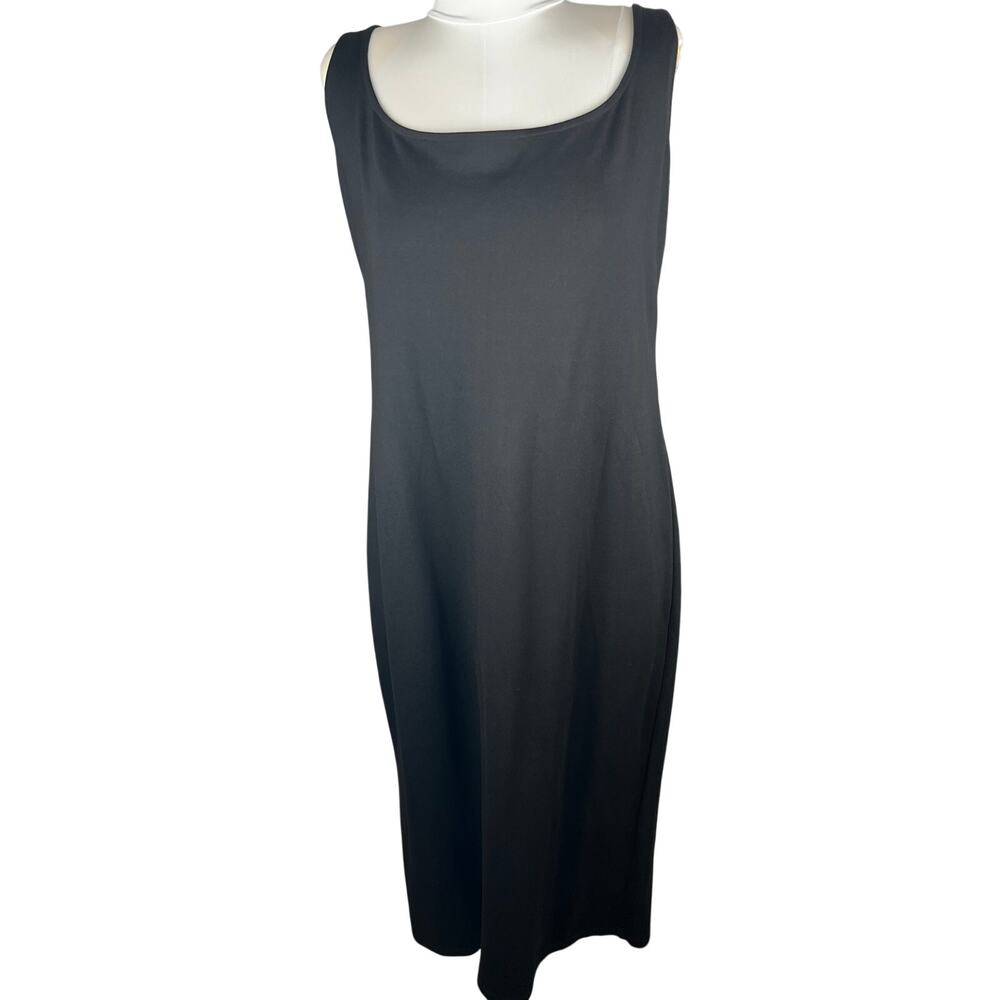 Marcella NYC Marvin Black Ponte Tank Maxi Dress Minimalist Size XXL